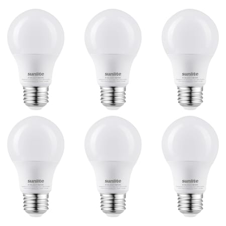 Sunlite LED 11W 75W Equiv 1100 Lmns Dimmable E26 Base Energy Star 220 Degree 5000K A19 Light Bulbs, 6PK 81515-SU